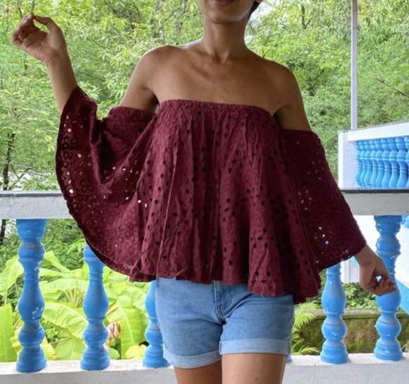 Off The Shoulder Crop Tops